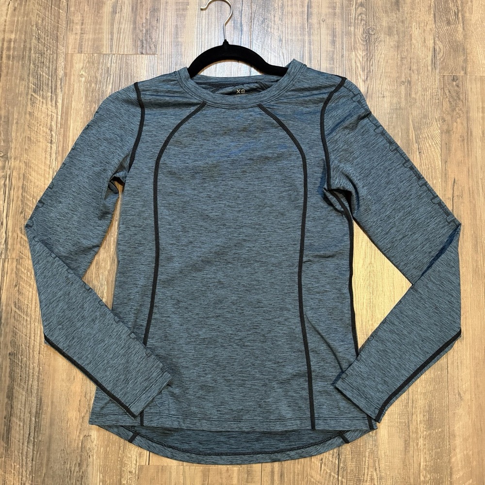 Kerrits Shirt Womens XS Heathered Blue Performance Athletic Top Equestrian